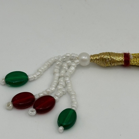 🎁 22K gold plated Kundan choker necklace  New Dehli India. Pearls and palki. - Picture 5 of 17